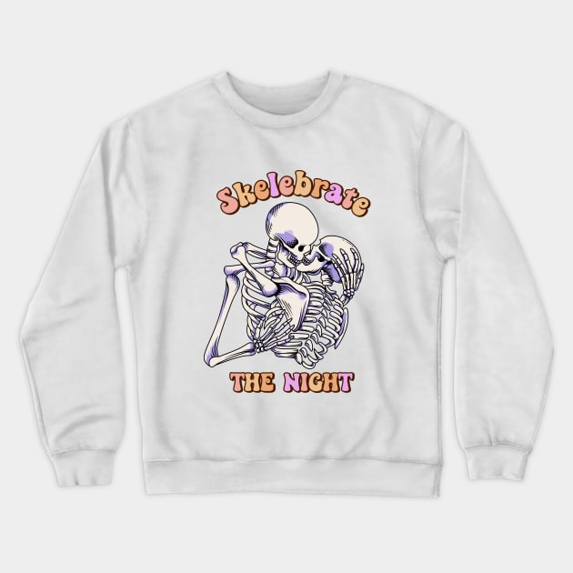 Skelebrate The Night Crewneck Sweatshirt by Nessanya